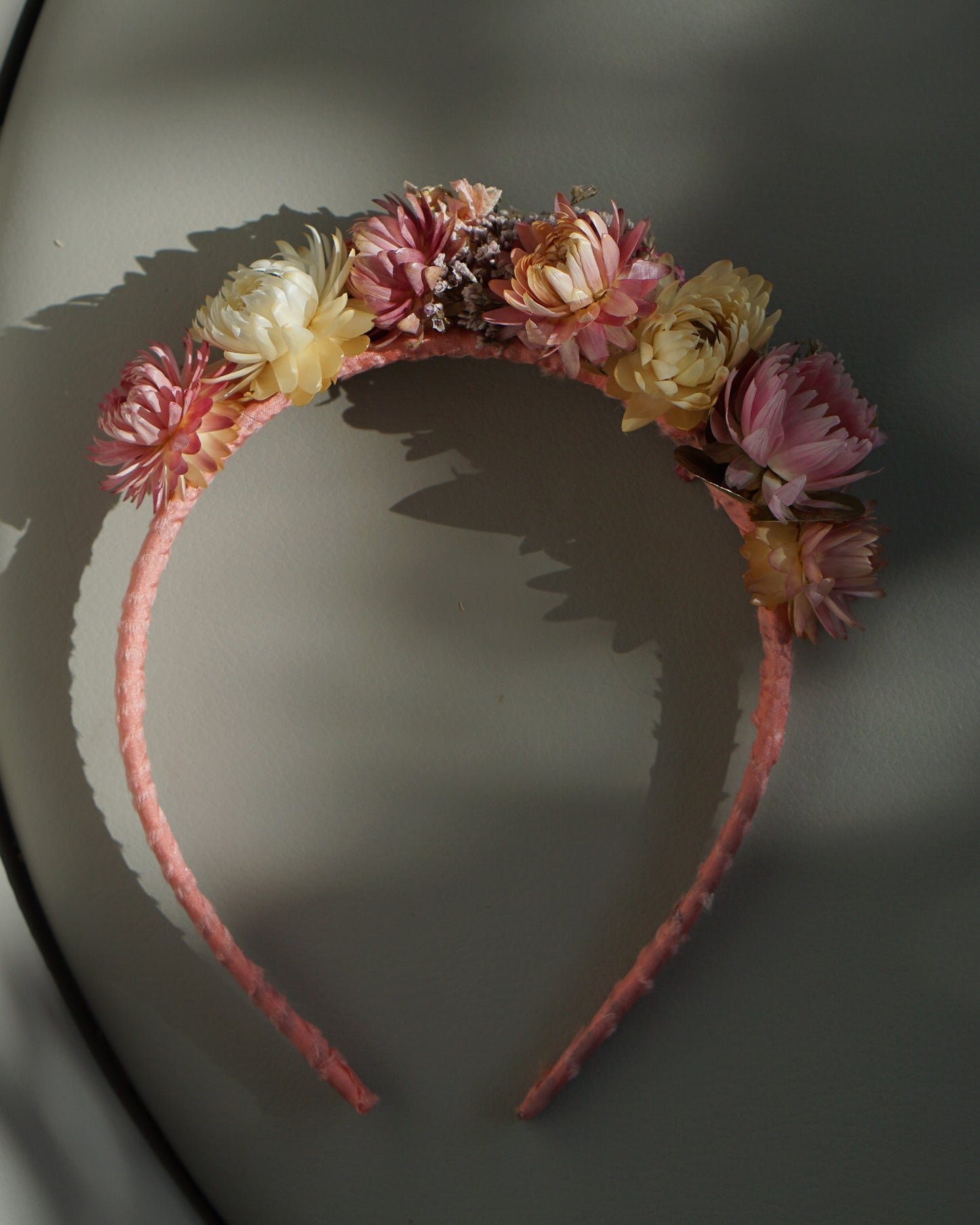 Dried Flower Headband - pretty in pink