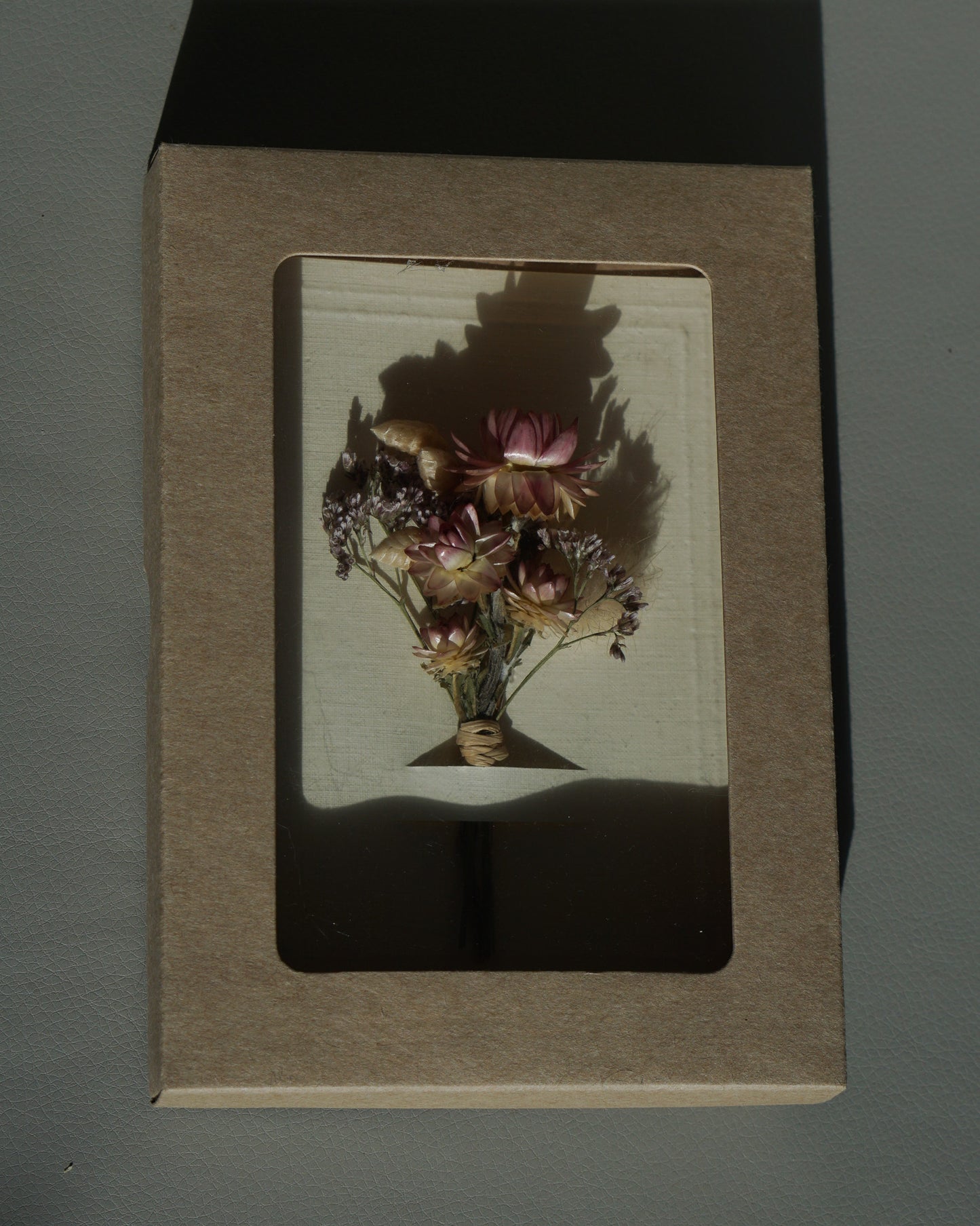 Dried Flower Bouquet Greeting Card - Ivory