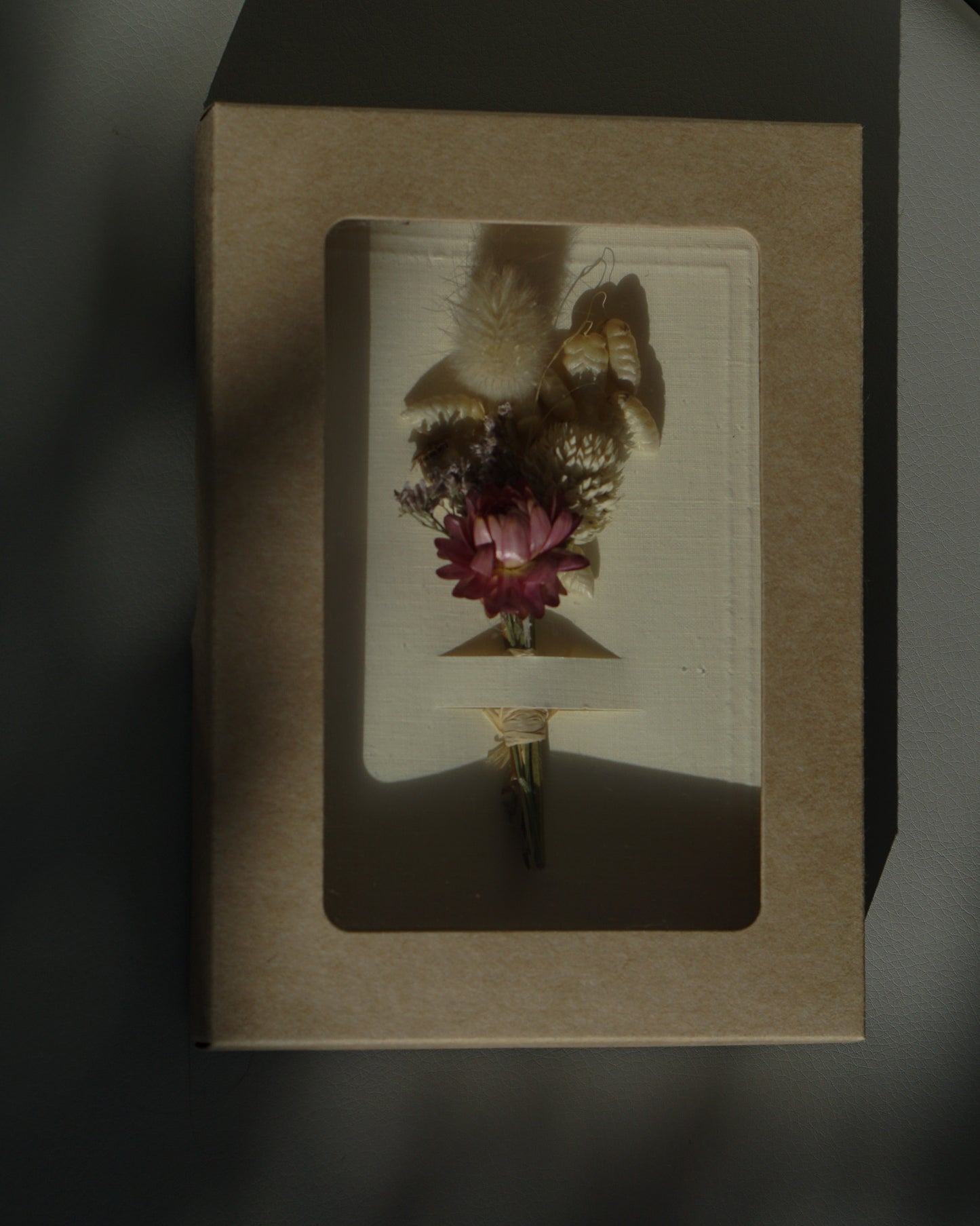 Dried Flower Bouquet Greeting Card - Ivory