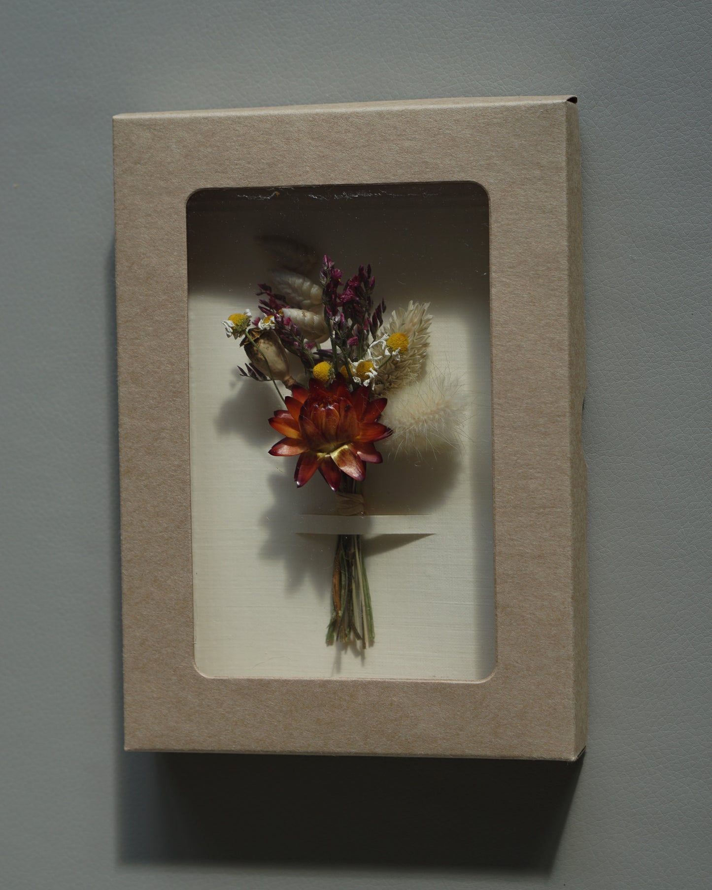 Dried Flower Bouquet Greeting Card - Ivory