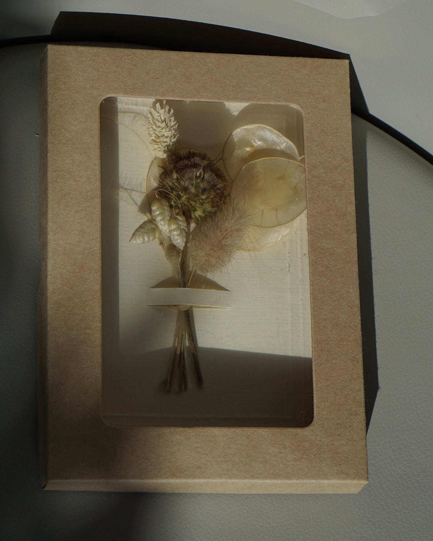 Dried Flower Bouquet Greeting Card - Ivory
