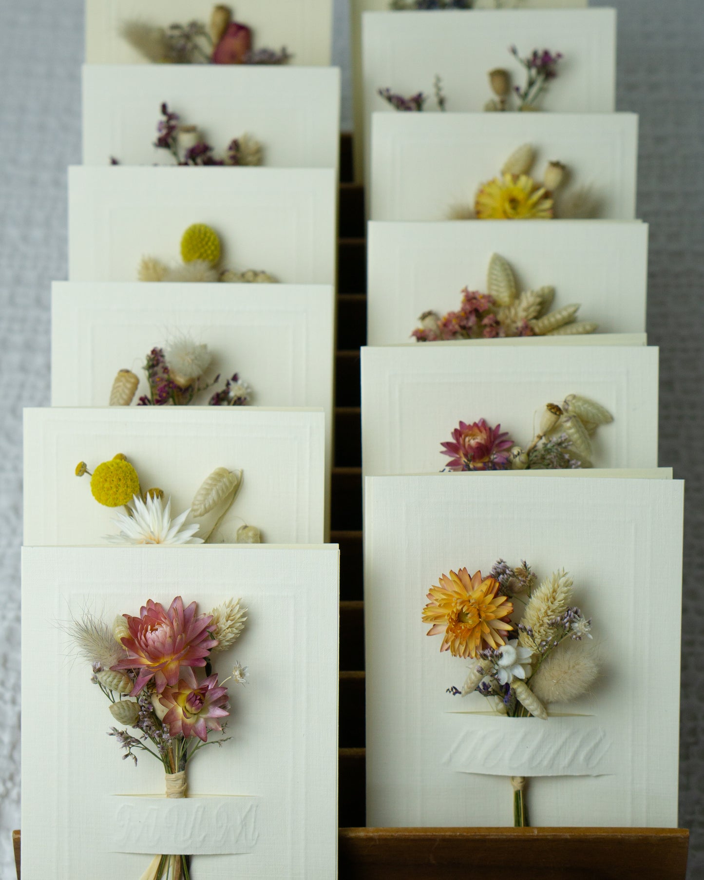 Dried Flower Bouquet Greeting Card - Personalised