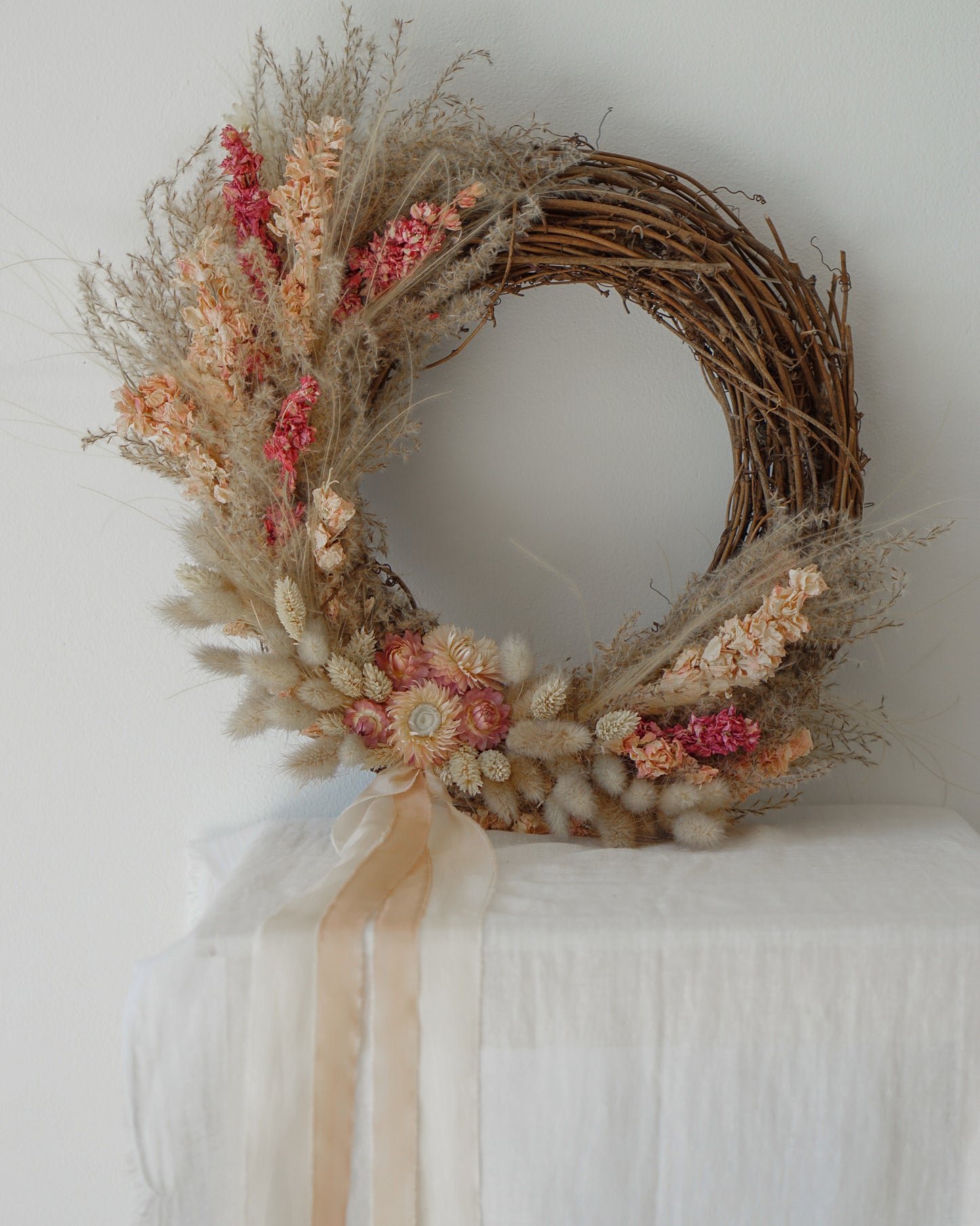 Pink Delight - Dried Flower Wreath