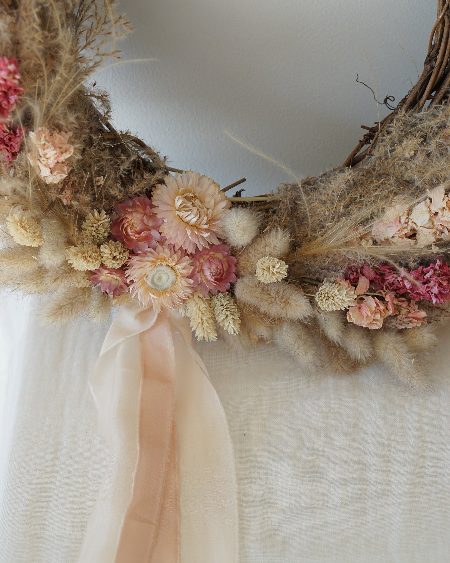 Pink Delight - Dried Flower Wreath