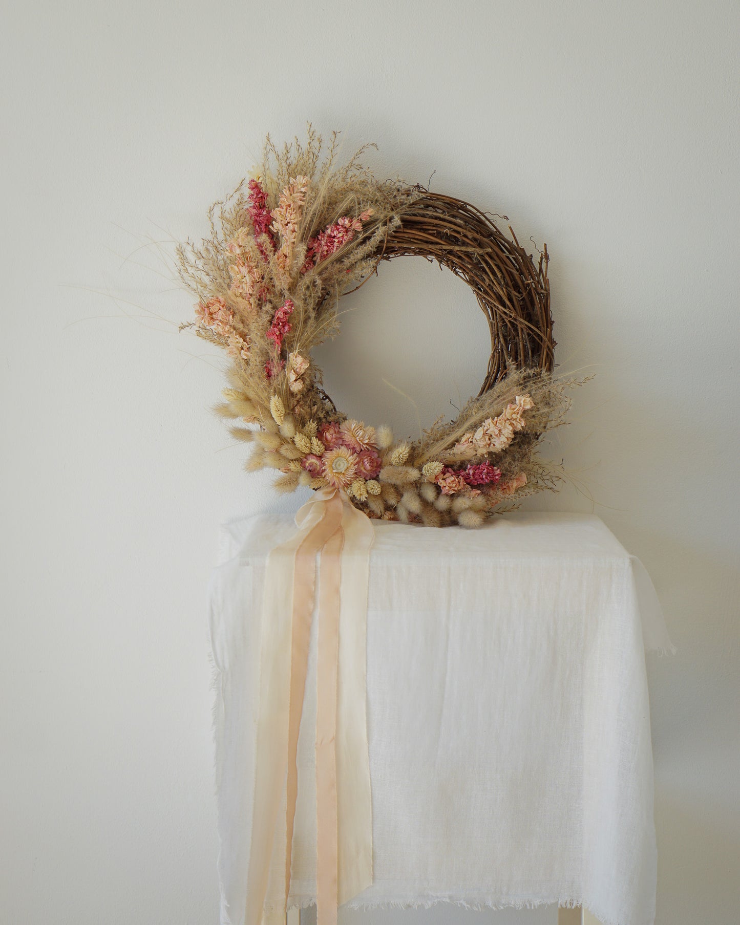 Pink Delight - Dried Flower Wreath