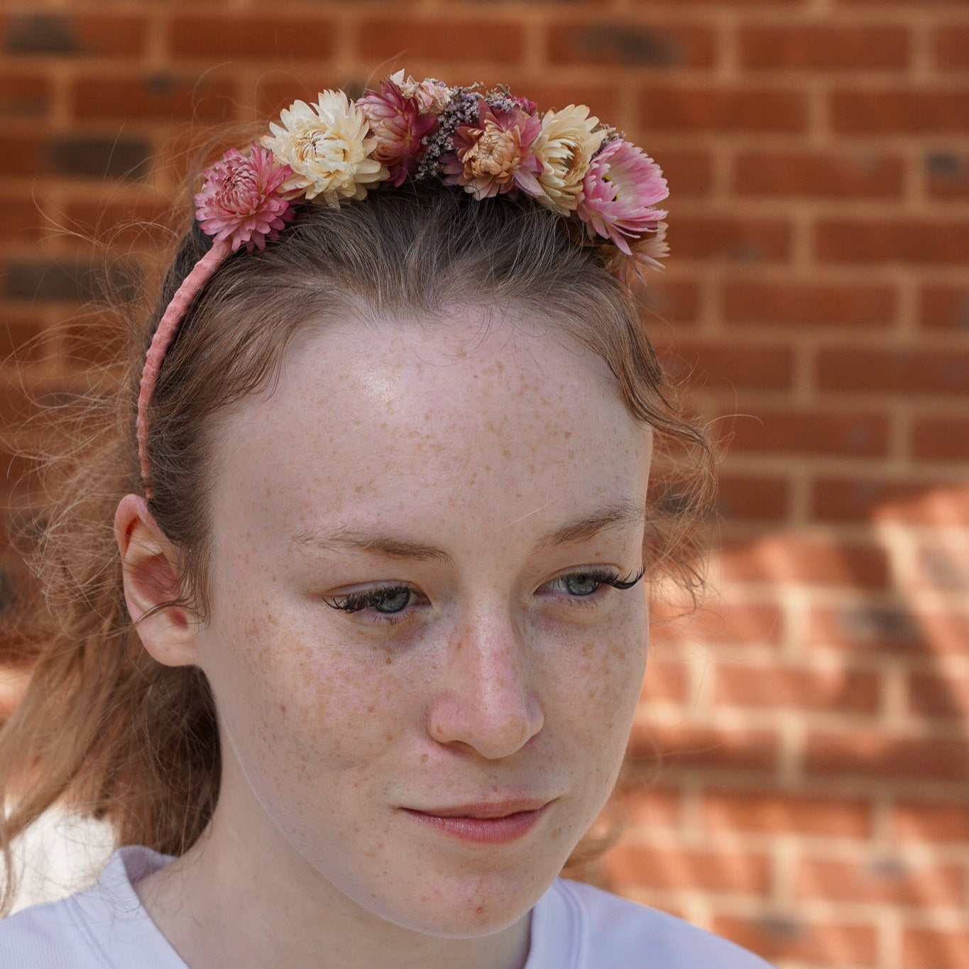 Dried Flower Headband - pretty in pink