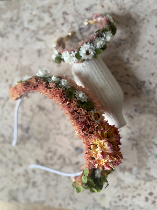 Dried Flower Headband & Bracelet