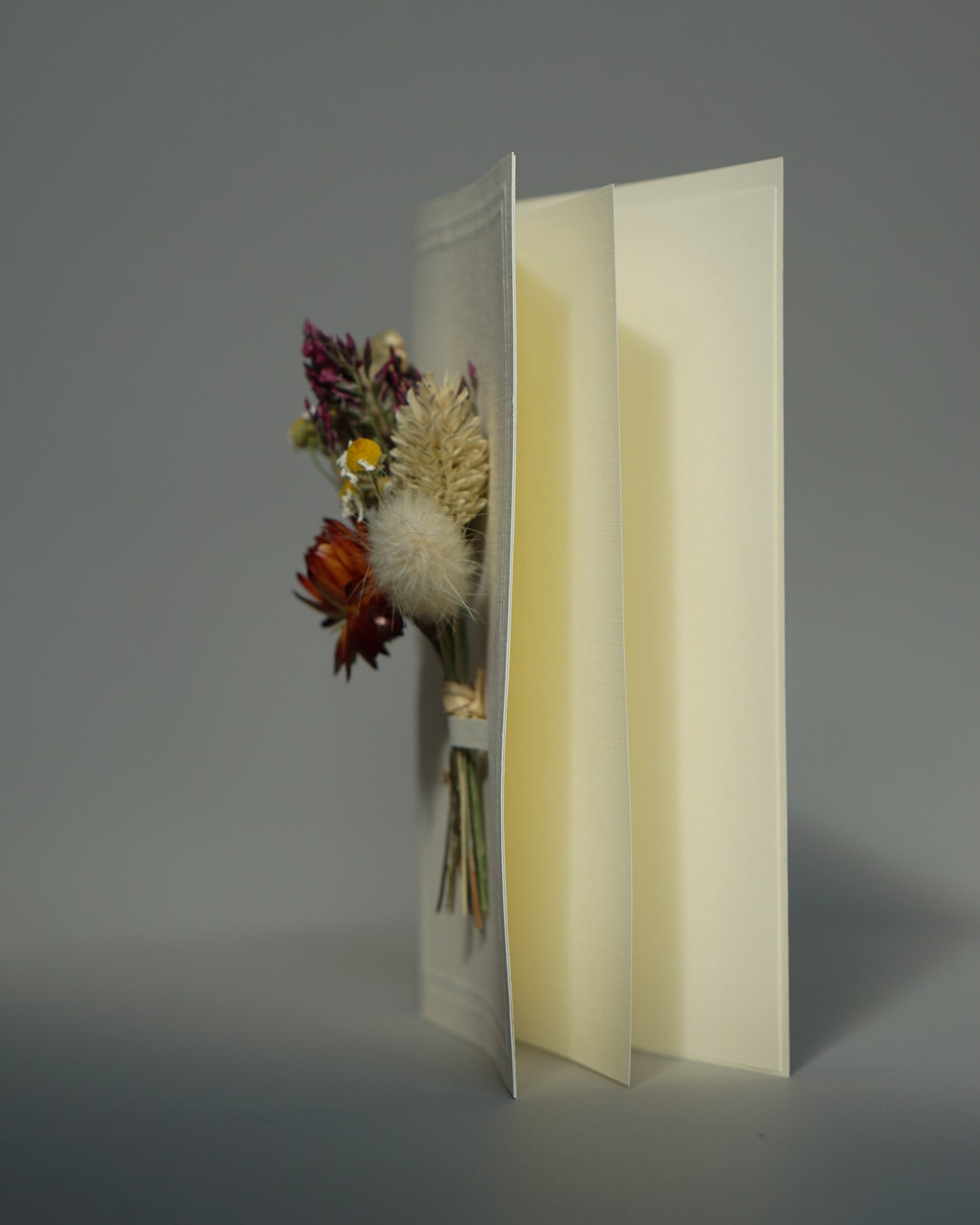 Dried Flower Bouquet Greeting Card - Ivory